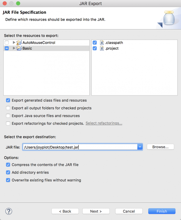 [Java] jarの作成方法 Javaの実行ファイルを作成 JoyPlotドキュメント