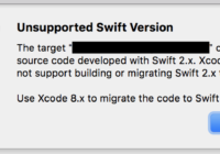 Xcode9でswift2.xのプロジェクトを開いた時の警告