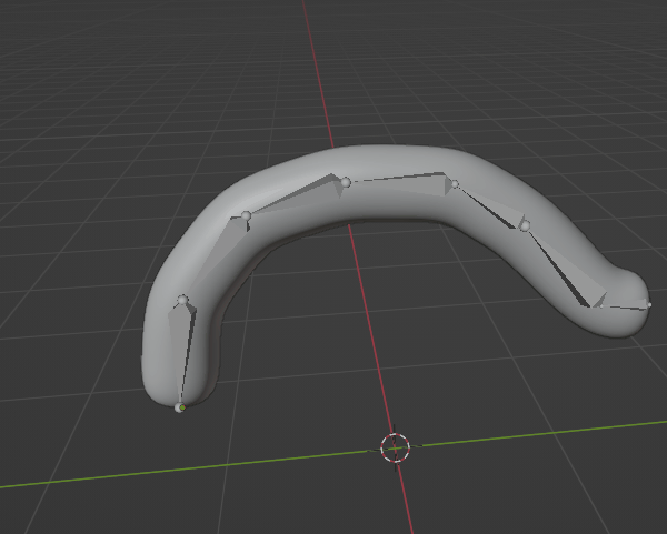 Blenderでうねうねアニメーションするヘビのような3Dモデルを作る方法