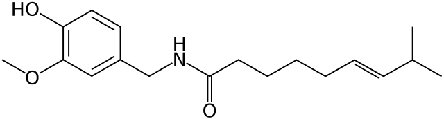 カプサイシンの化学構造