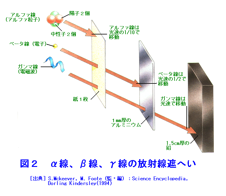 放射線（α線、β線、γ線）の遮蔽
